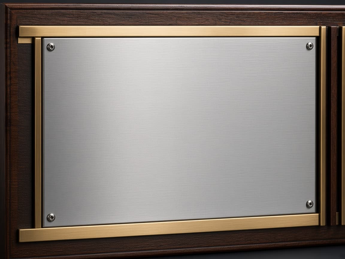 Hotel Room Number Signs design concept, blank plate straight on